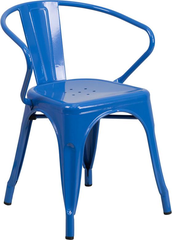 Flash Furniture Metal Indoor-Outdoor Chair With Arms