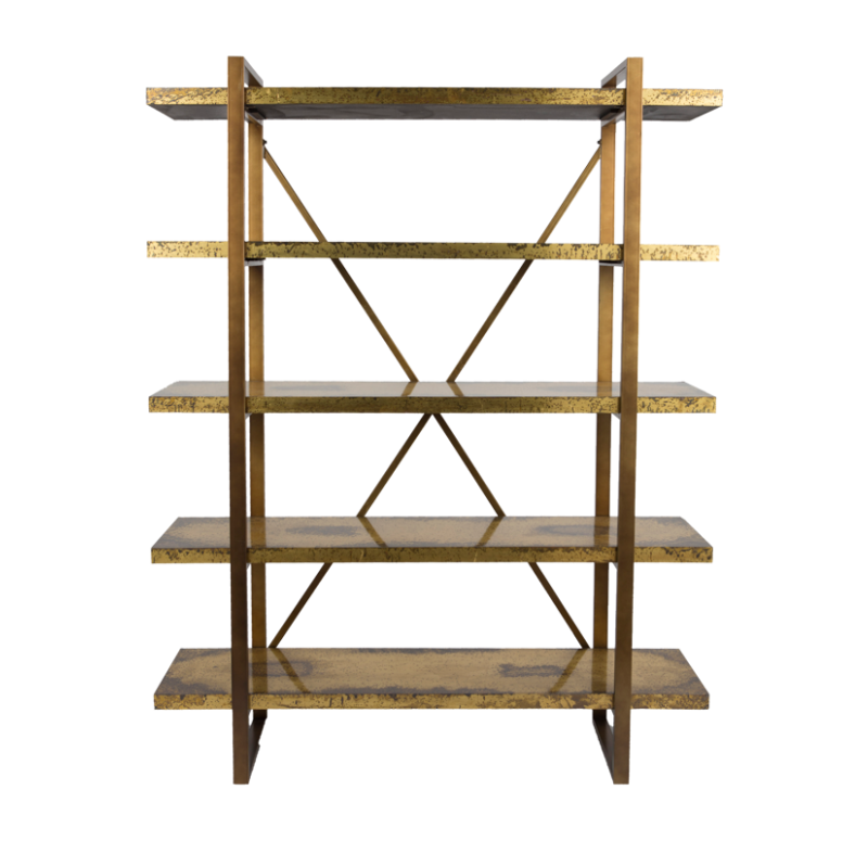 Gold Leaf Design Group Cladded Brass Shelf
