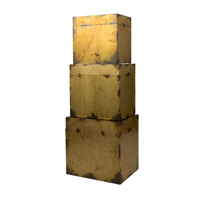Gold Leaf Design Group Cladded Brass Trunk