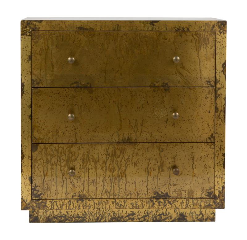 Gold Leaf Design Group Cladded Brass Chest