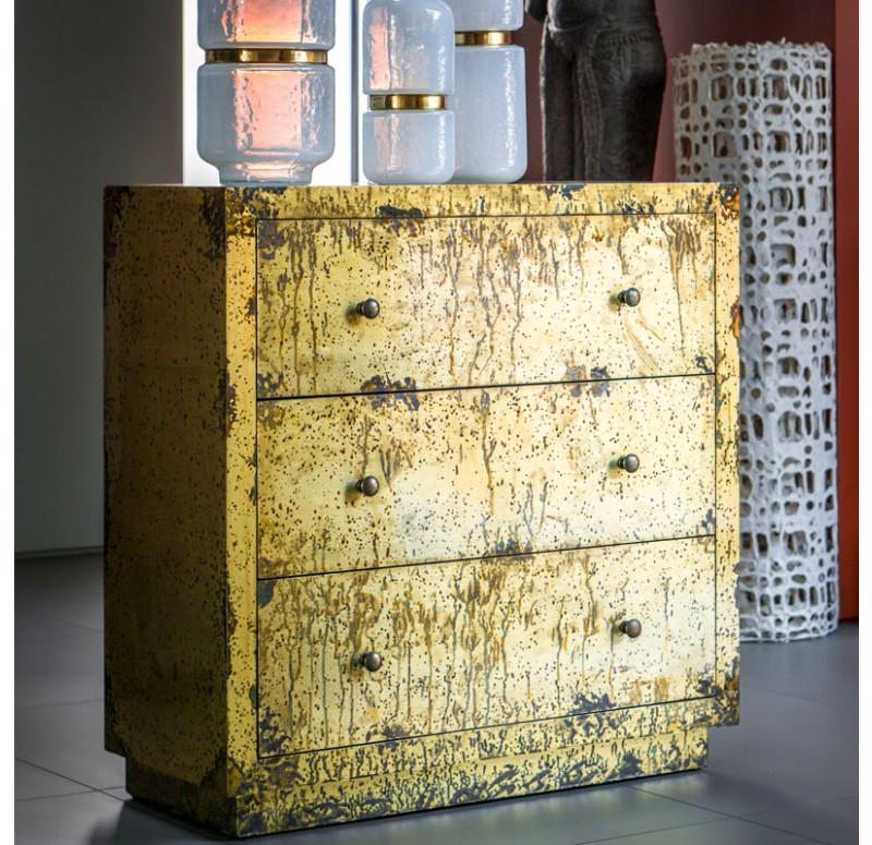 Gold Leaf Design Group Cladded Brass Chest