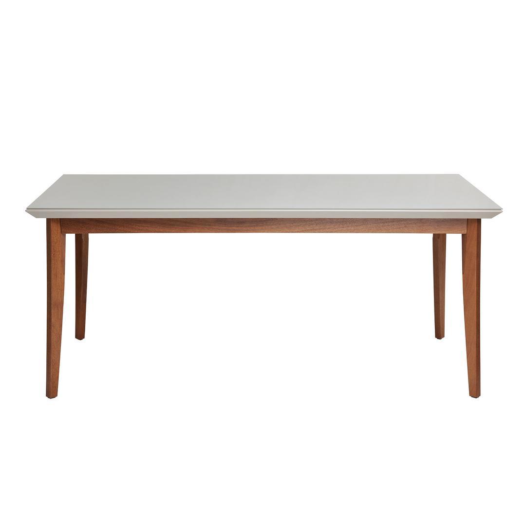 Manhattan Comfort Lillian 70.86" Modern Glass Top Dining Table