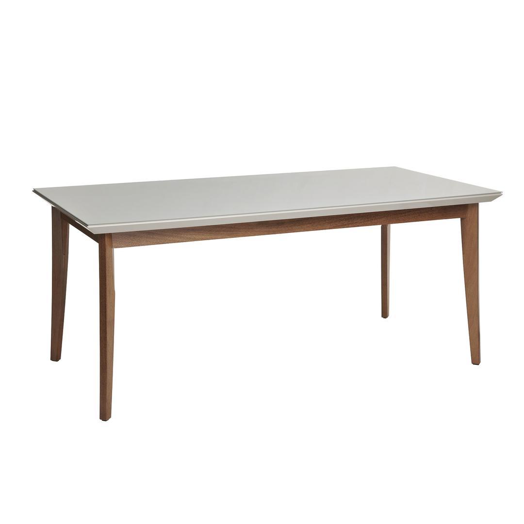 Manhattan Comfort Lillian 70.86" Modern Glass Top Dining Table