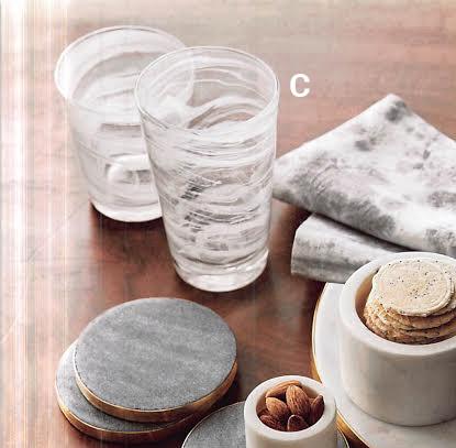 Roost White Swirl Glasses - Set Of 12