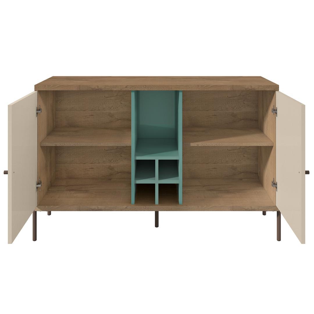 Manhattan Comfort Joy 4-Bottle Wine Buffet Stand