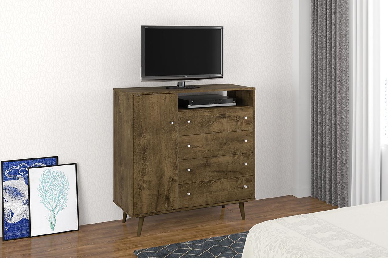 Manhattan Comfort Liberty 4-Drawer 42.32" Sideboard