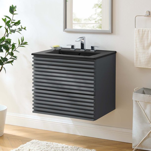 Modway Render 24" Wall-Mount Bathroom Vanity - EEI-5364 | Bathroom Accessories | Modishstore-1