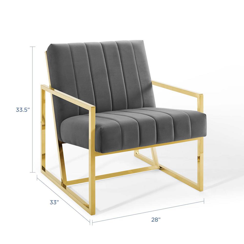 Modway Inspire Channel Tufted Performance Velvet Armchair | Armchairs | 