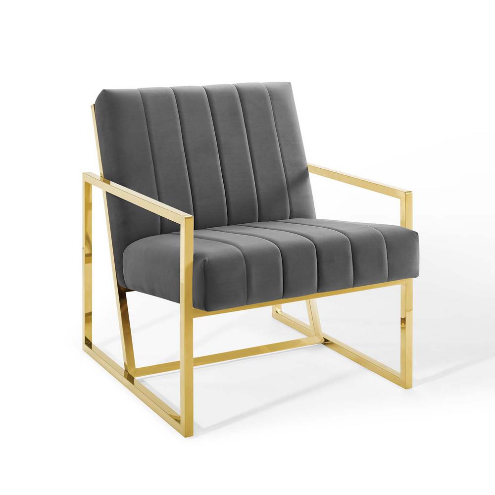 Modway Inspire Channel Tufted Performance Velvet Armchair | Armchairs | 
