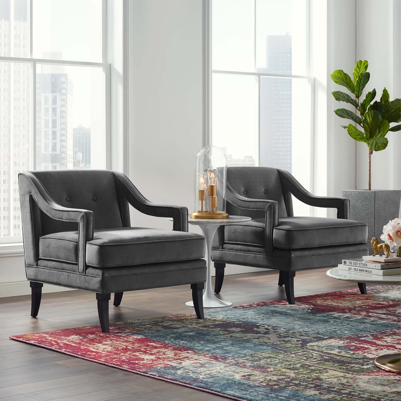 Concur Living Room Set Performance Velvet Set of 2 Modway | Armchairs | 