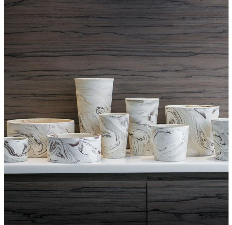 Gold Leaf Design Group Agateware Vase - Set/3