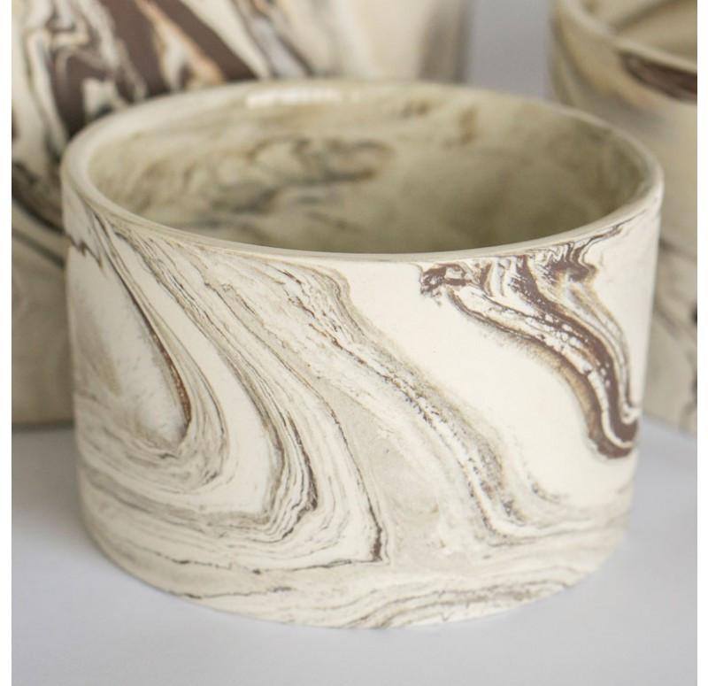 Gold Leaf Design Group Agateware Flat Bowl - Set/3