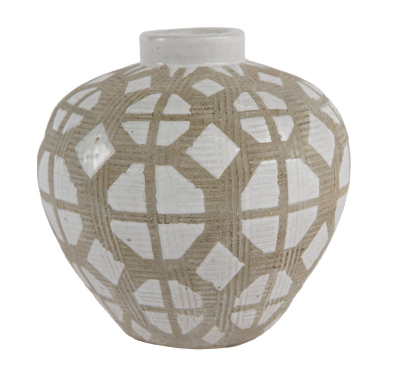 Gold Leaf Design Group Graphic Ceramic Oval Vases - Set of 3