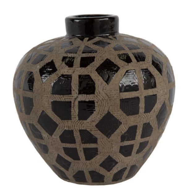 Gold Leaf Design Group Graphic Ceramic Oval Vases - Set of 3