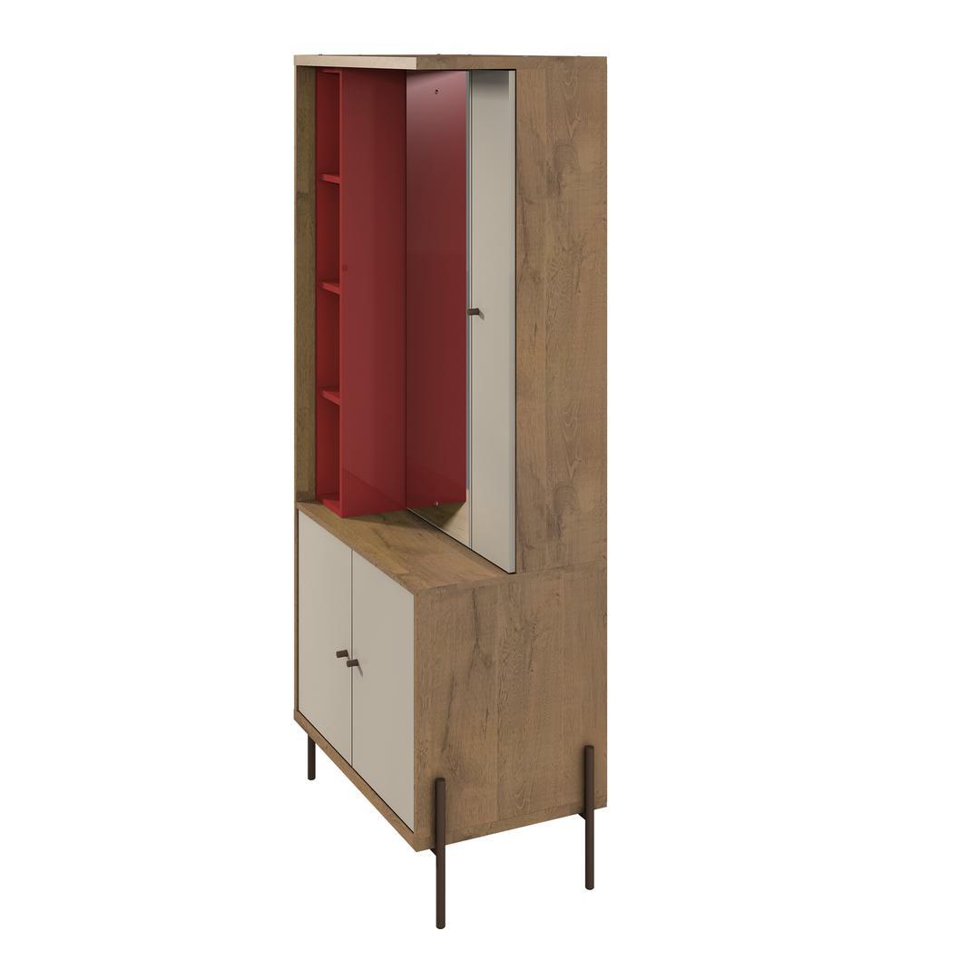 Manhattan Comfort Joy Vanity Jewelry Armoire with Mirror