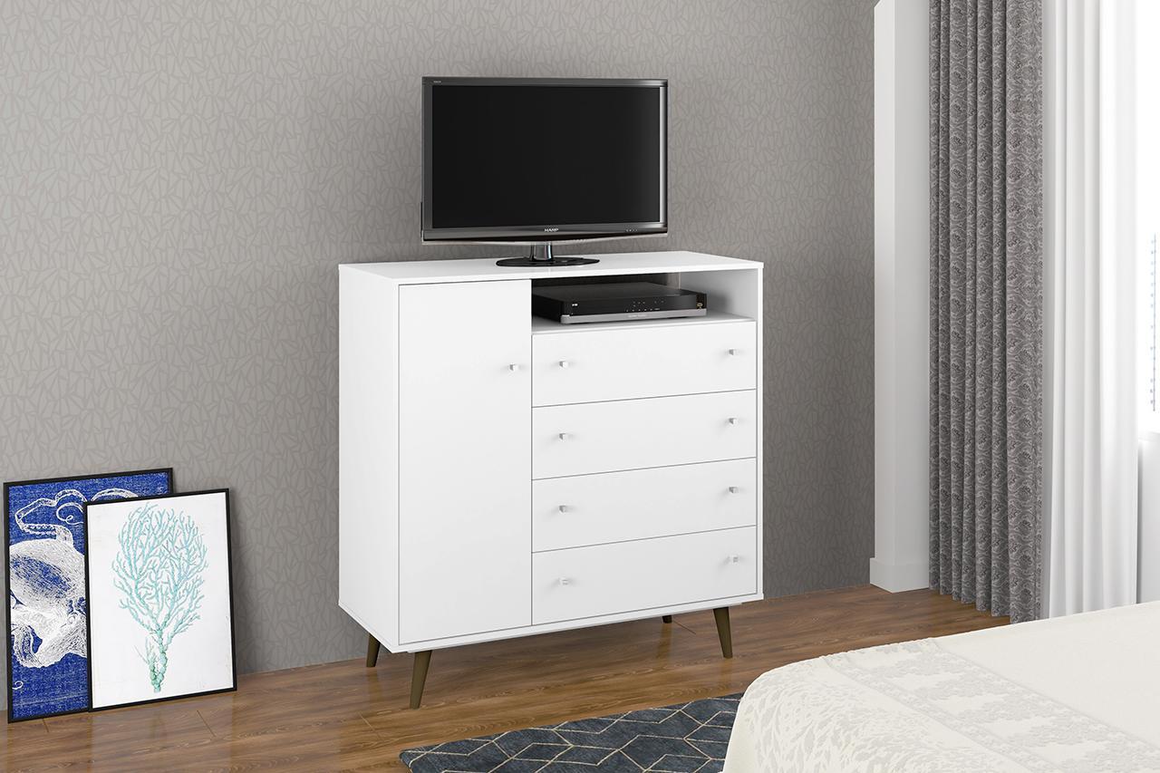 Manhattan Comfort Liberty 4-Drawer 42.32" Sideboard
