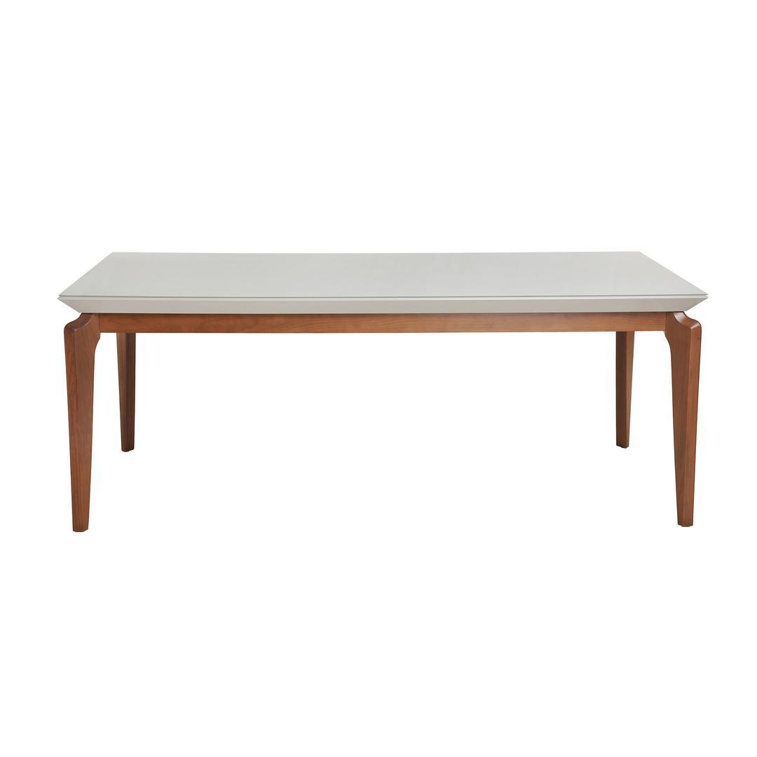 Manhattan Comfort Payson 82.67" Modern Rectangular Dining Table with Glass Top