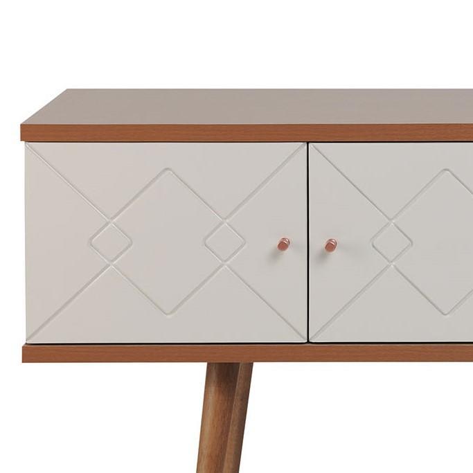 Manhattan Comfort Trinity 59.84" Mid- Century Modern Sideboard with Solid Wood Legs