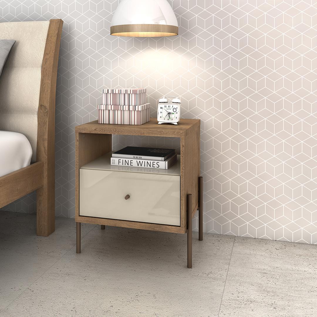 Manhattan Comfort Joy 1-Full Extension Drawer Nightstand