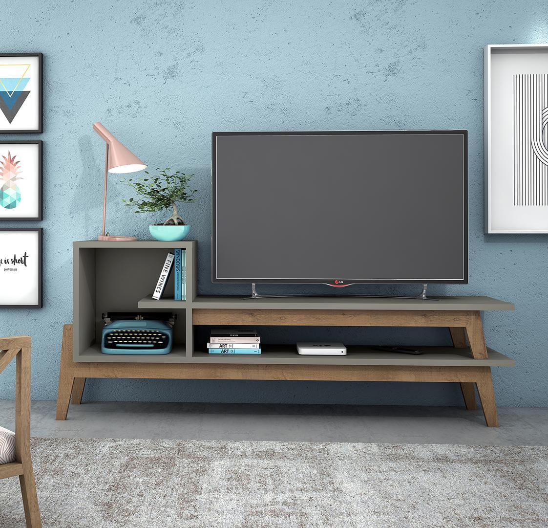 Manhattan Comfort Essence 73.82" TV Stand with 2 Shelves