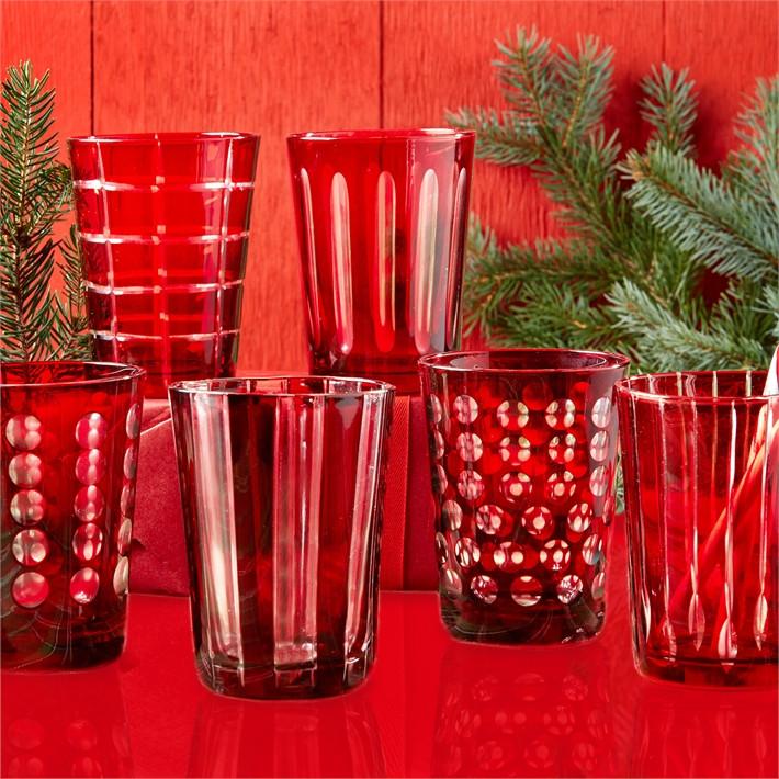 Tozai Home Ruby S/6 Hand-Etched Old-Fashioned Glasses