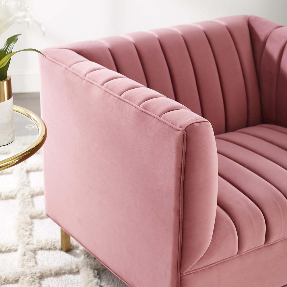 Modway Shift Channel Tufted Performance Velvet Armchair | Armchairs | Modishstore-2