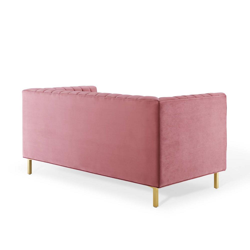 Modway Shift Channel Tufted Performance Velvet Loveseat | Loveseats | Modishstore-2