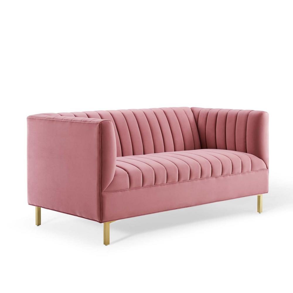 Modway Shift Channel Tufted Performance Velvet Loveseat | Loveseats | Modishstore-6