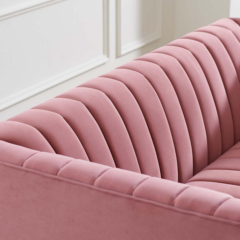 Modway Shift Channel Tufted Performance Velvet Loveseat | Loveseats | Modishstore-7
