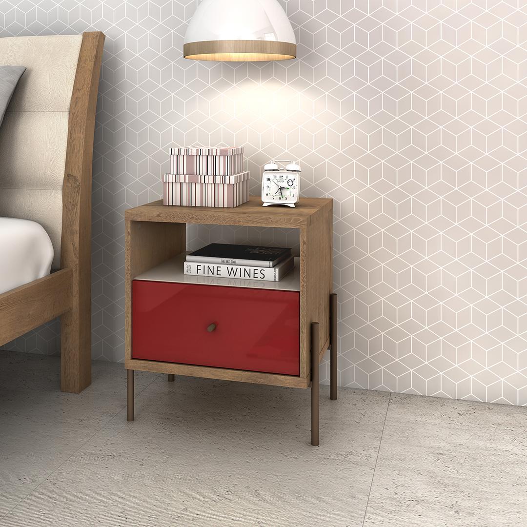 Manhattan Comfort Joy 1-Full Extension Drawer Nightstand