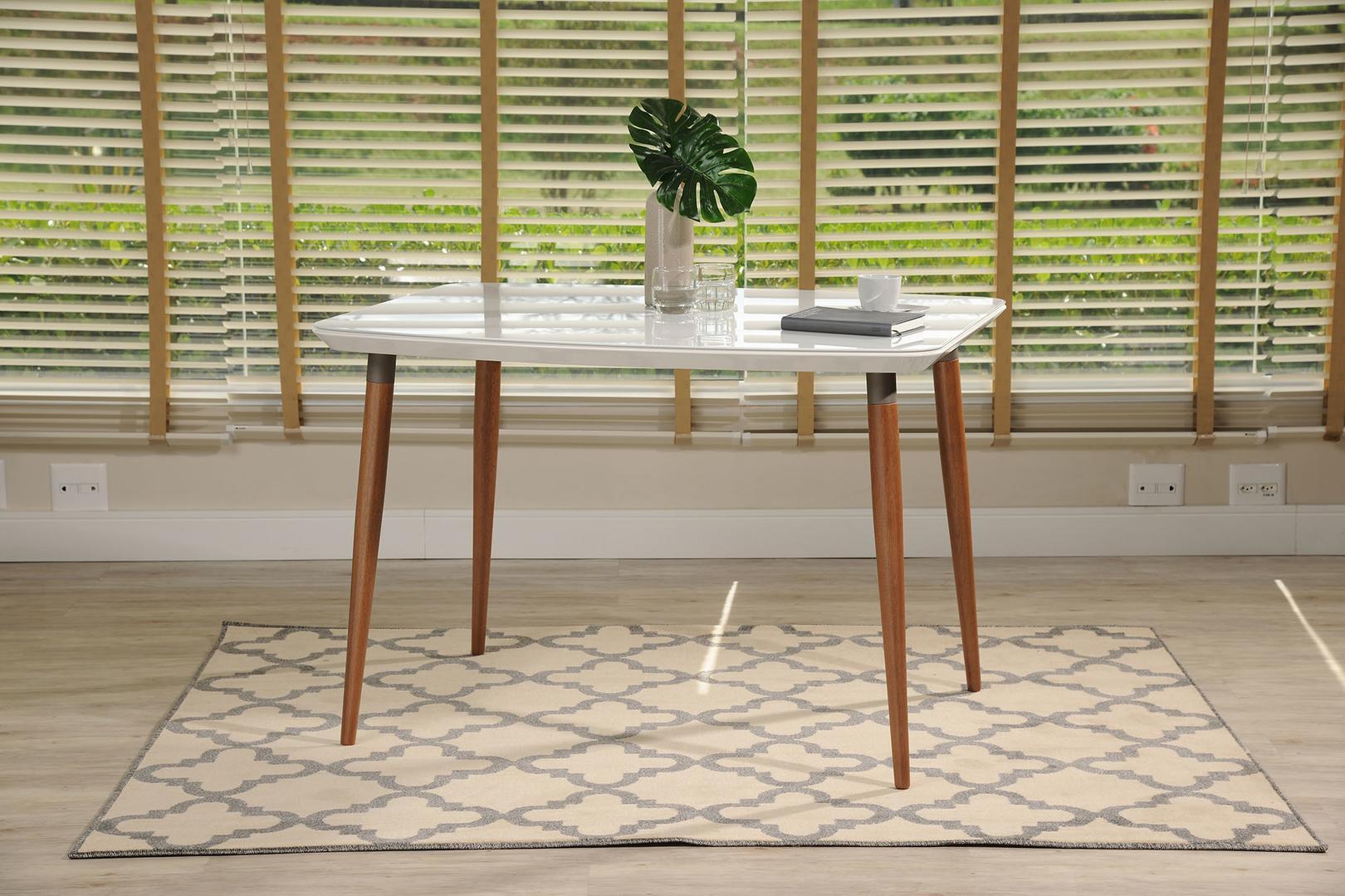 Manhattan Comfort Charles 45.27" Modern Round Edge Rectangular Dining Table