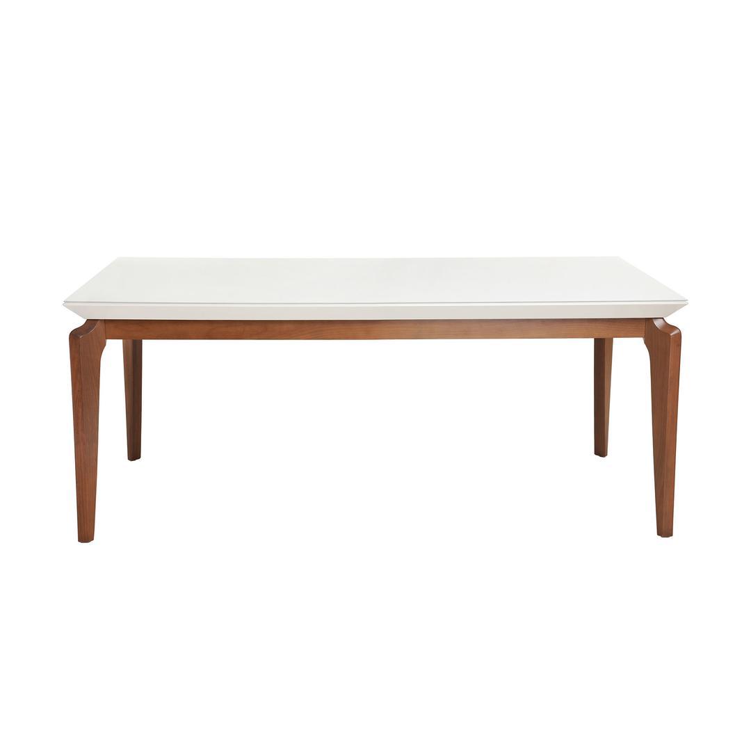 Manhattan Comfort Payson 72.04" Modern Rectangular Dining Table with Glass Top