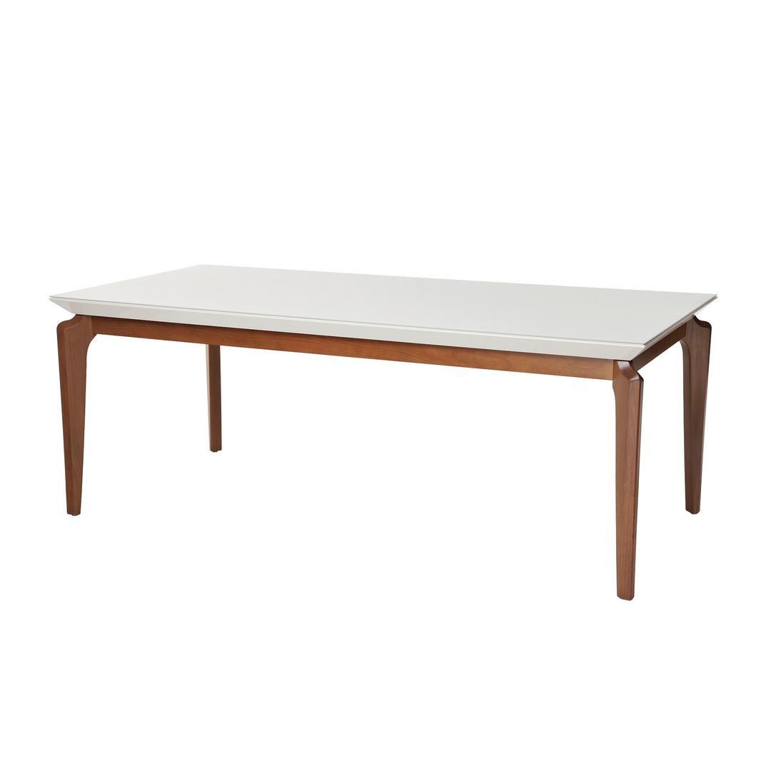 Manhattan Comfort Payson 72.04" Modern Rectangular Dining Table with Glass Top