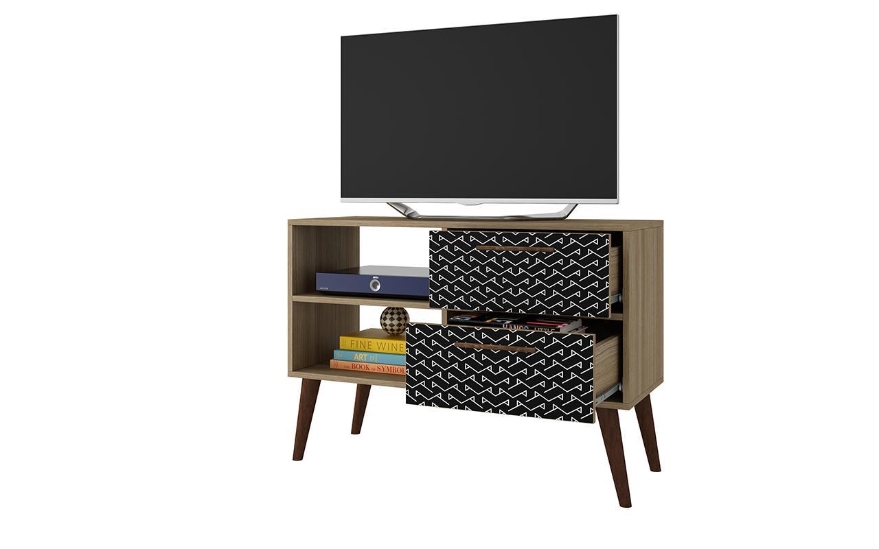 Manhattan Comfort Dalarna 2.0- 35.43" TV Stand with 2-Drawers
