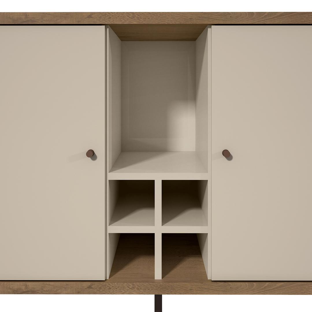Manhattan Comfort Joy 4-Bottle Wine Buffet Stand