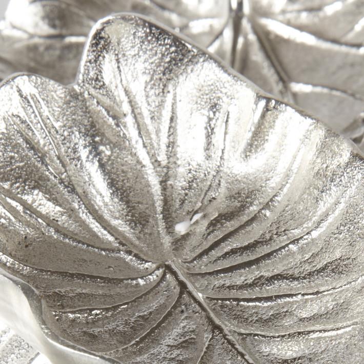 Tozai Home S/7 Small Silver Foliage Dishes