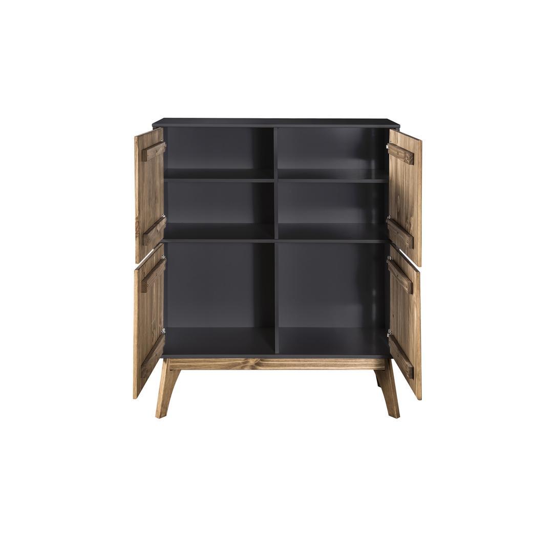 Manhattan Comfort Rustic Mid-Century Modern Jackie 49.4" High Dresser Cabinet