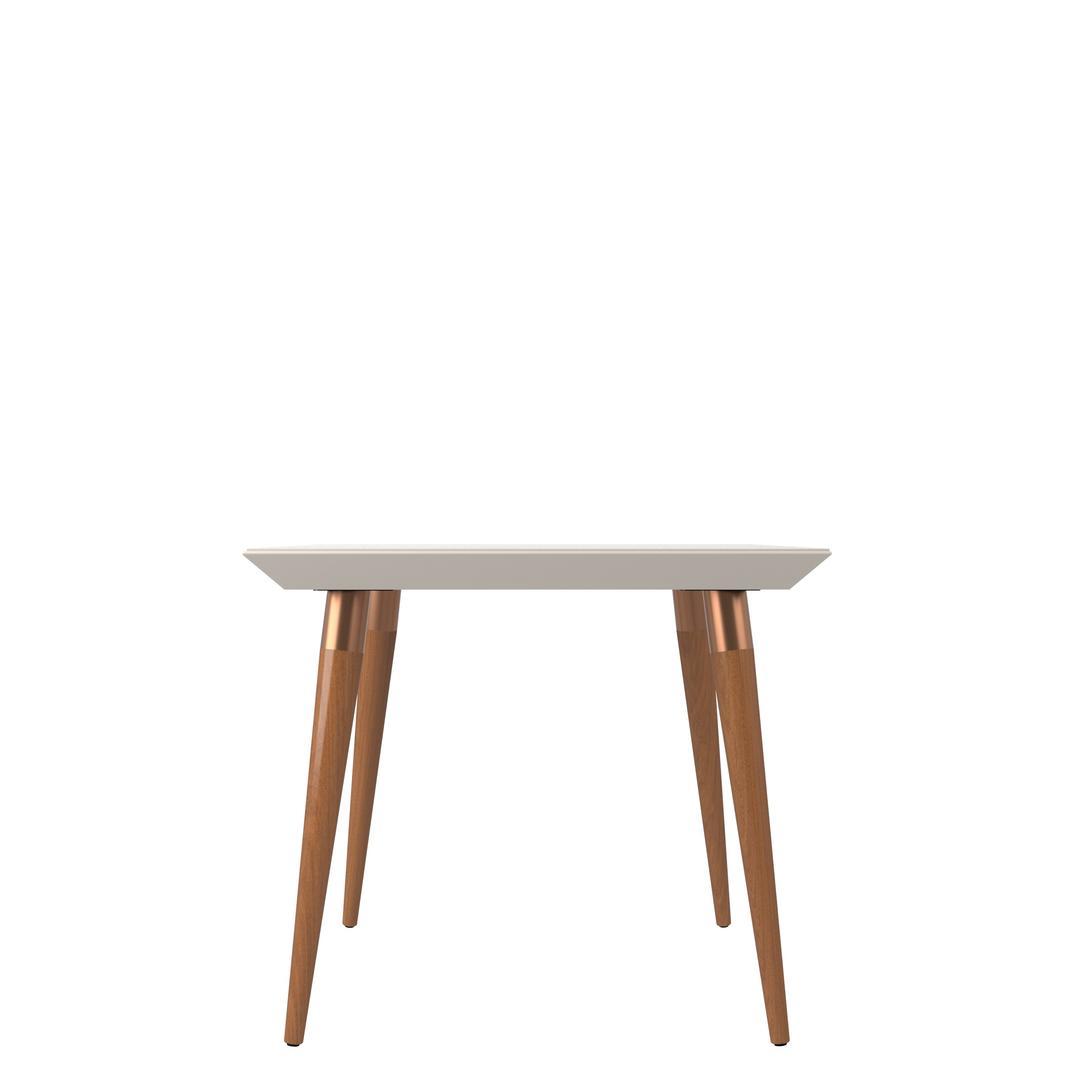 Manhattan Comfort Utopia 35.43" Modern Beveled Square Dining Table with Glass Top