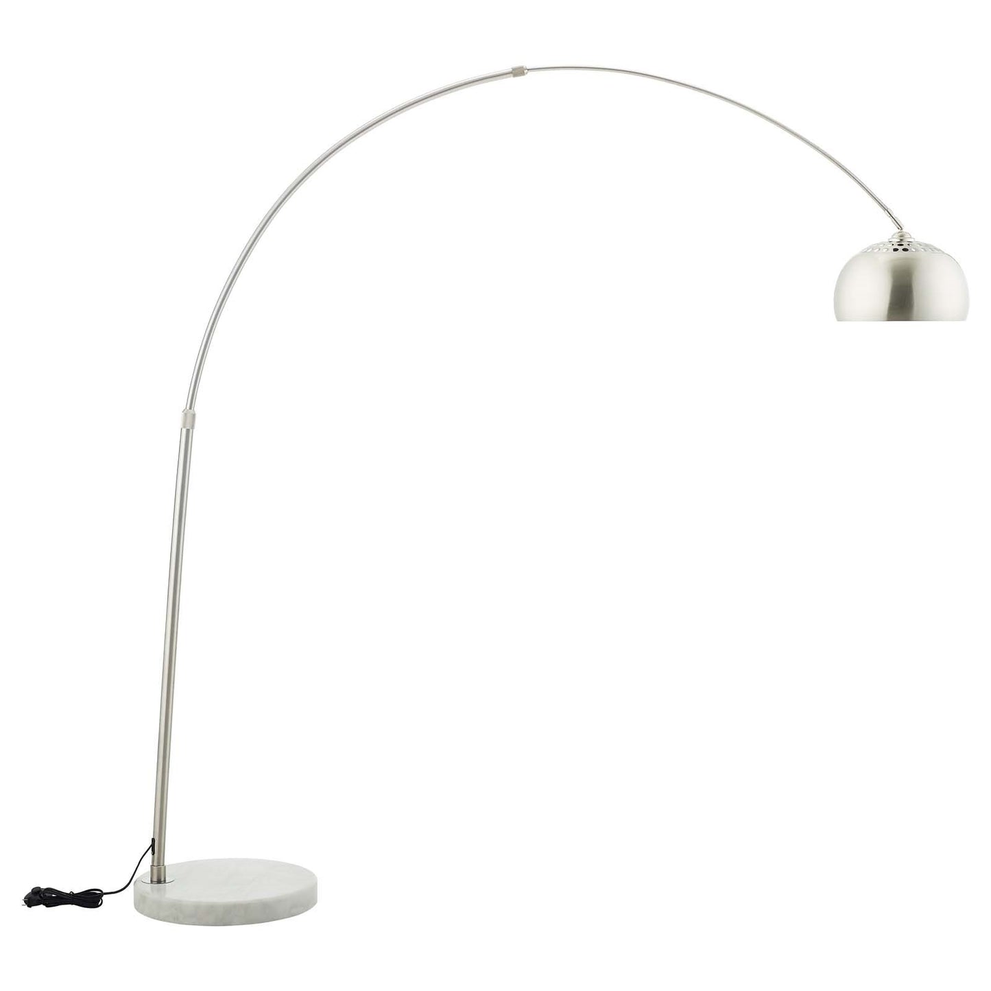 Modway Sunflower Round Marble Base Floor Lamp White