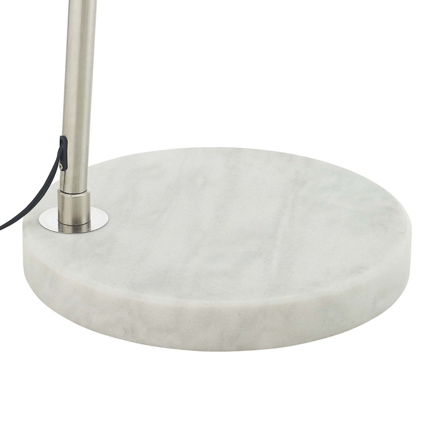 Modway Sunflower Round Marble Base Floor Lamp White