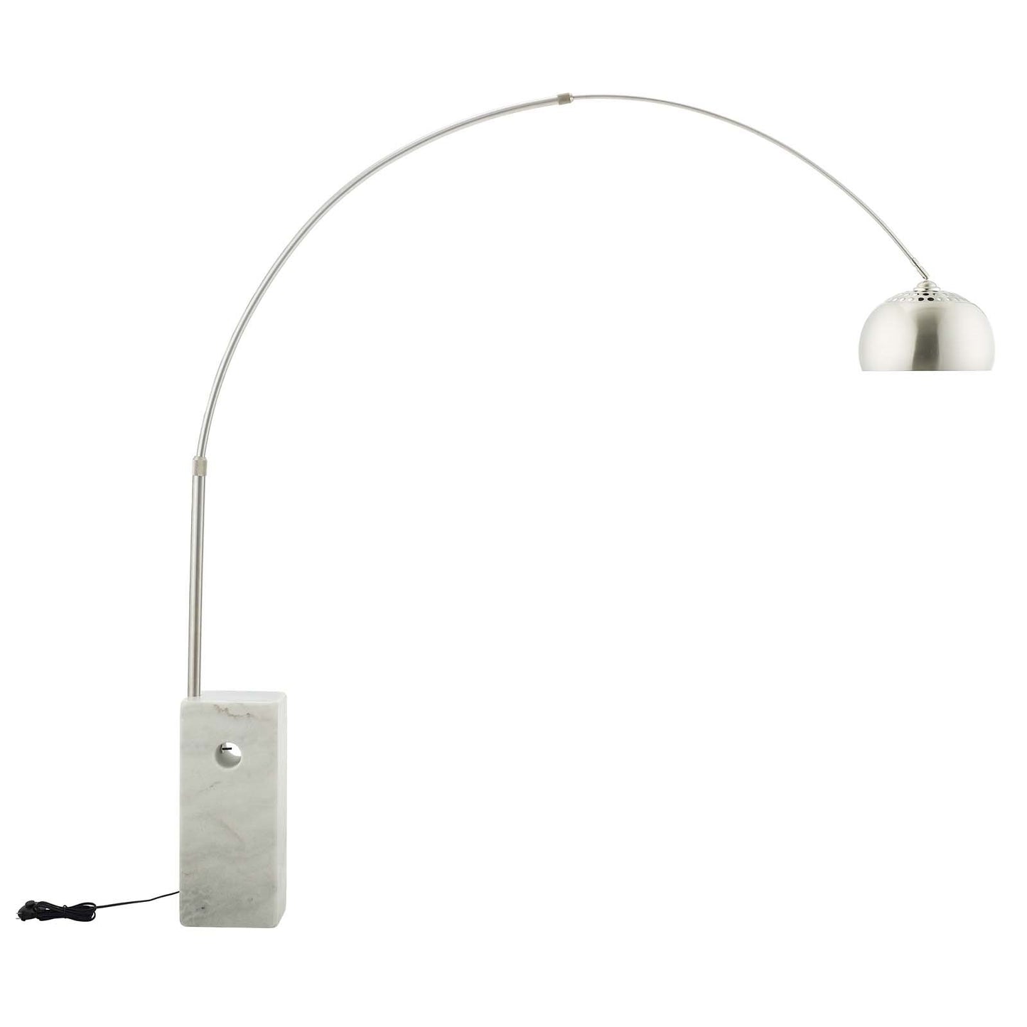 Modway Sunflower Cube Marble Base Floor Lamp White