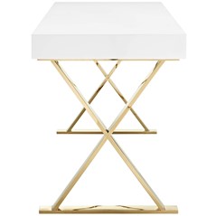Modway Sector Office Desk in White Gold | Desks | Modishstore-3