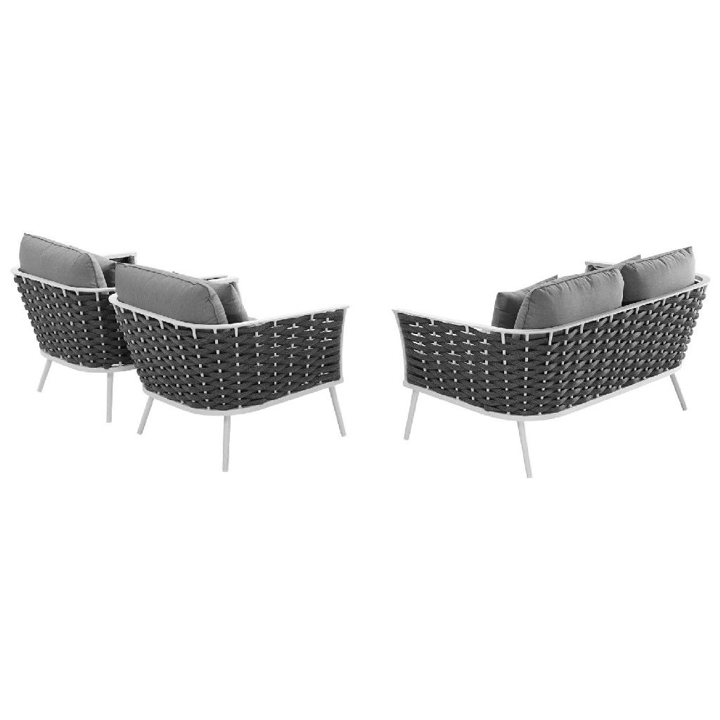 Modway Stance 3 Piece Outdoor Patio Aluminum Sectional Sofa Set-EEI-3170 | Outdoor Sofas, Loveseats & Sectionals | Modishstore-5