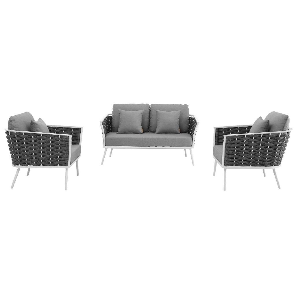 Modway Stance 3 Piece Outdoor Patio Aluminum Sectional Sofa Set-EEI-3170 | Outdoor Sofas, Loveseats & Sectionals | Modishstore-6