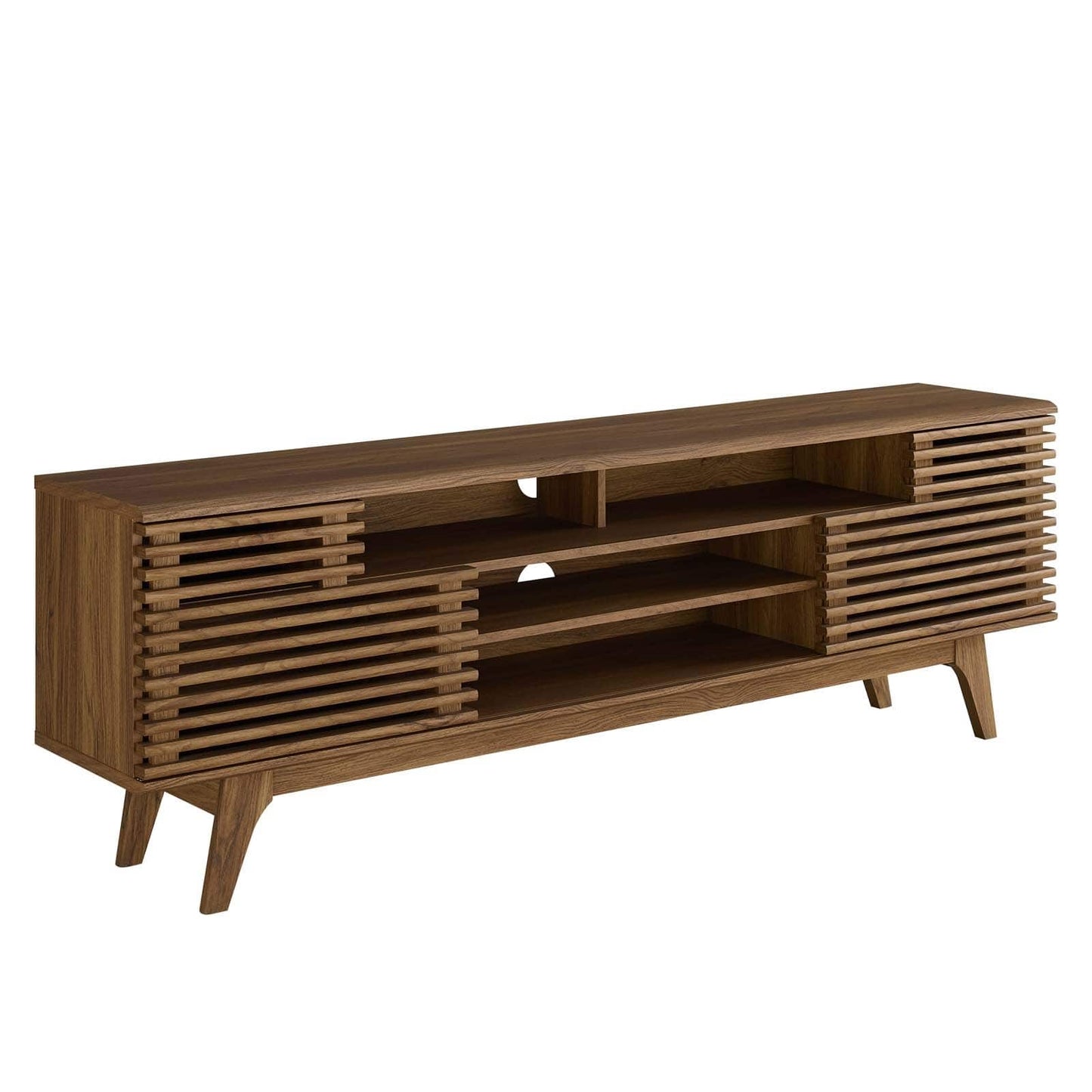 Modway Render 71" Media Console TV Stand in Walnut | TV Stands | Modishstore-3
