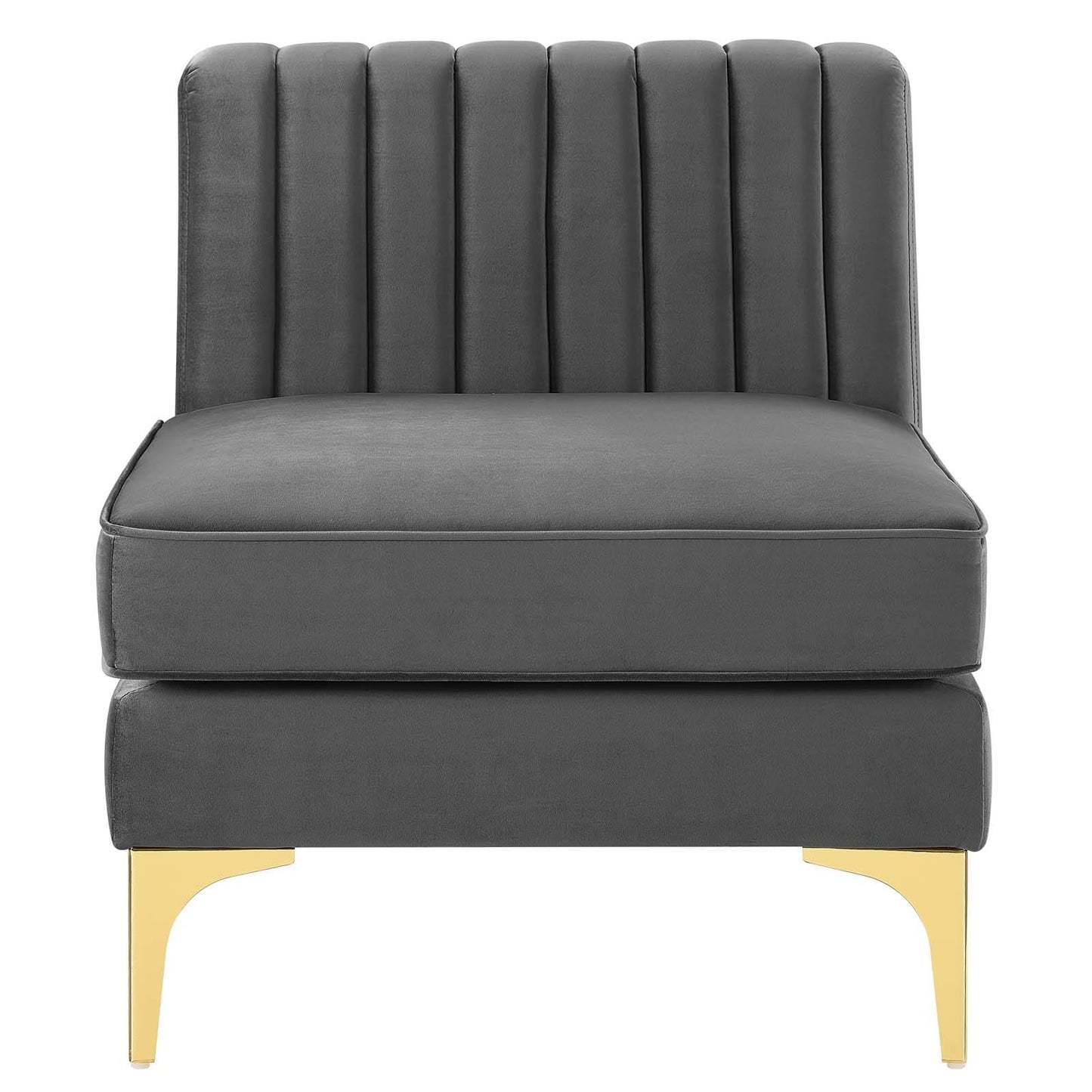 Modway Triumph Channel Tufted Performance Velvet Armless Chair | Accent Chairs | Modishstore-5