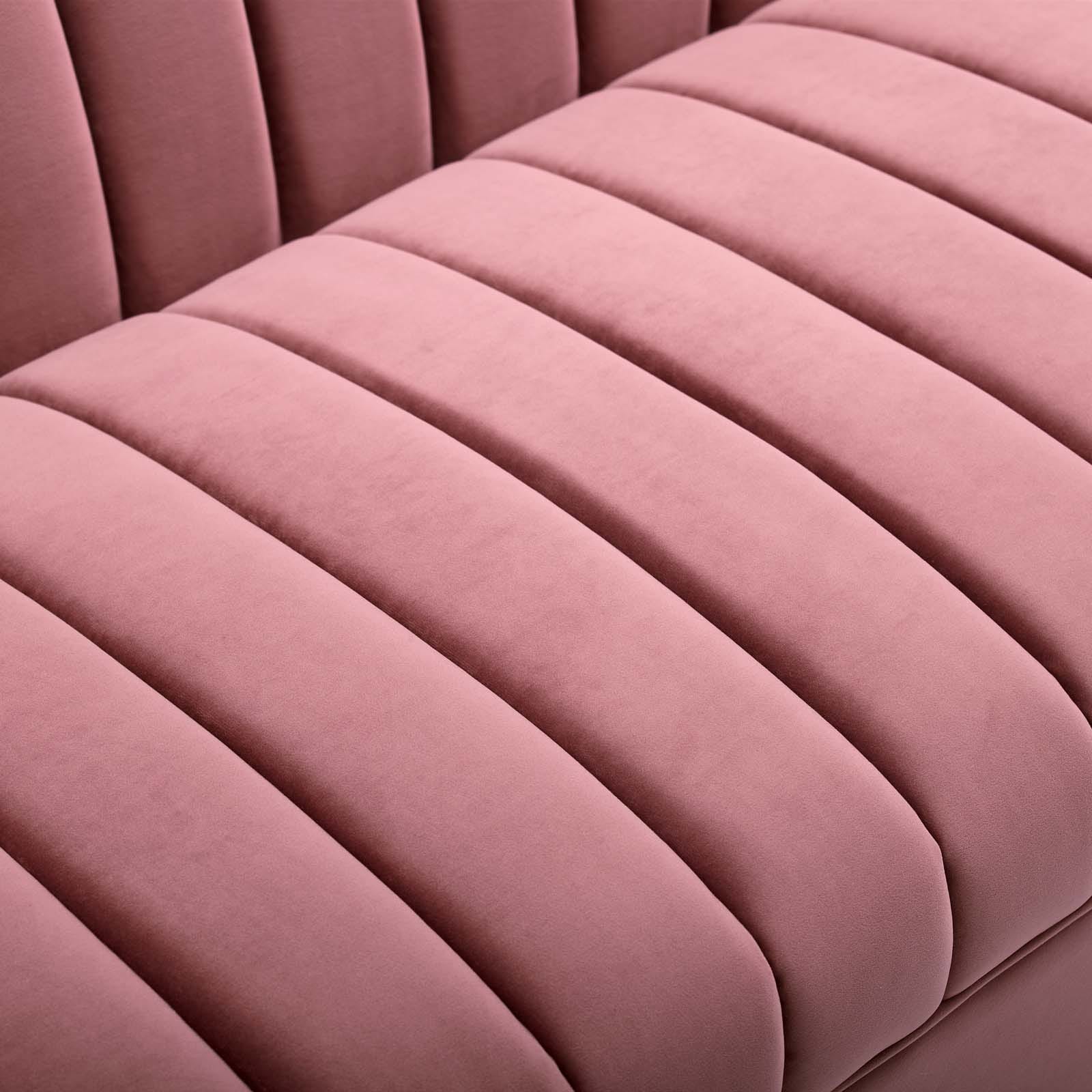 Modway Shift Channel Tufted Performance Velvet Sofa | Sofas | Modishstore-7