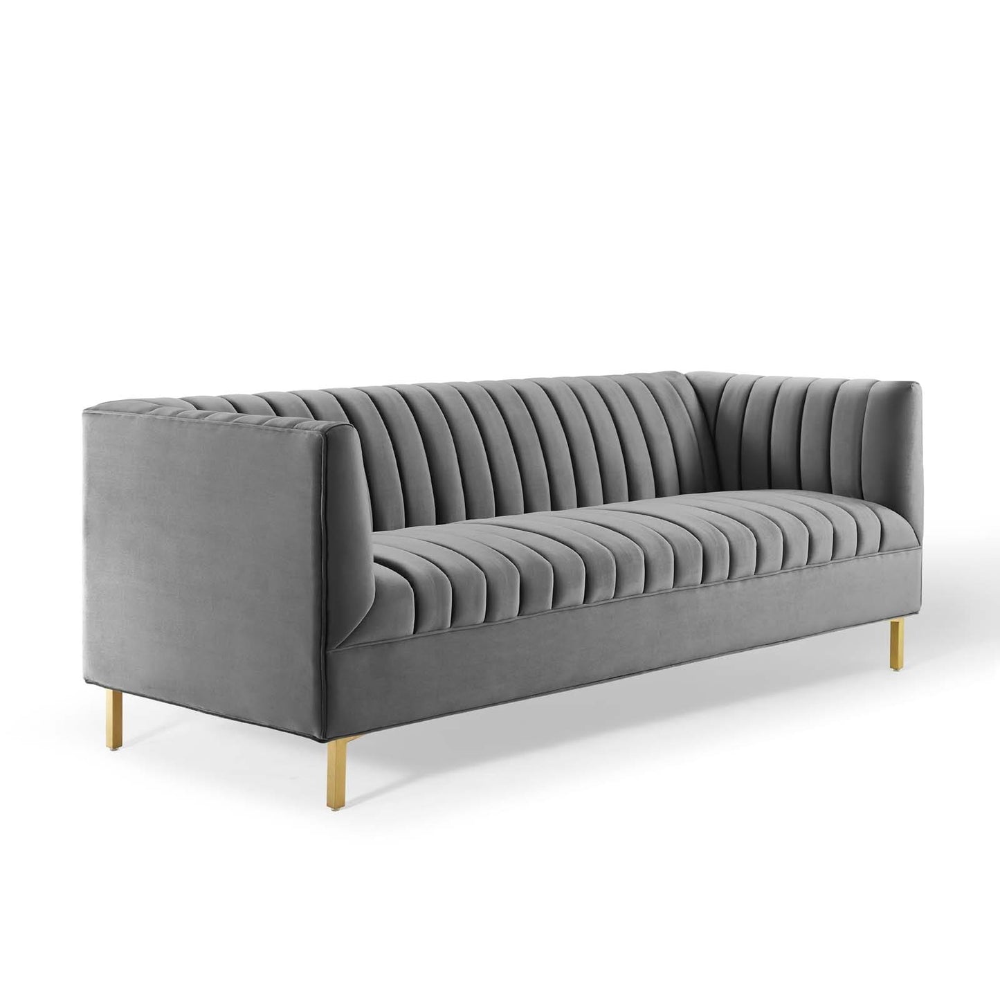 Modway Shift Channel Tufted Performance Velvet Sofa | Sofas | Modishstore-10