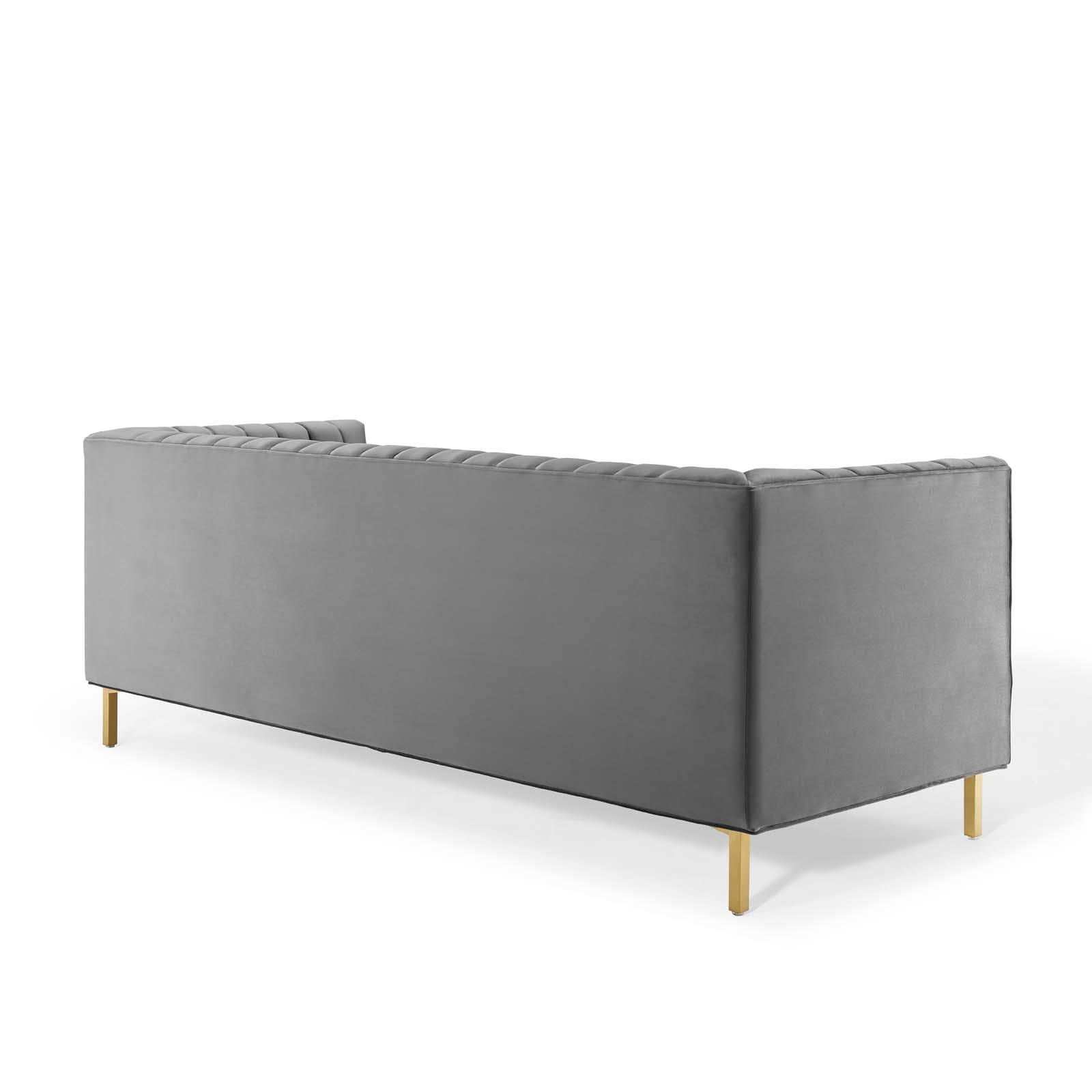 Modway Shift Channel Tufted Performance Velvet Sofa | Sofas | Modishstore-12