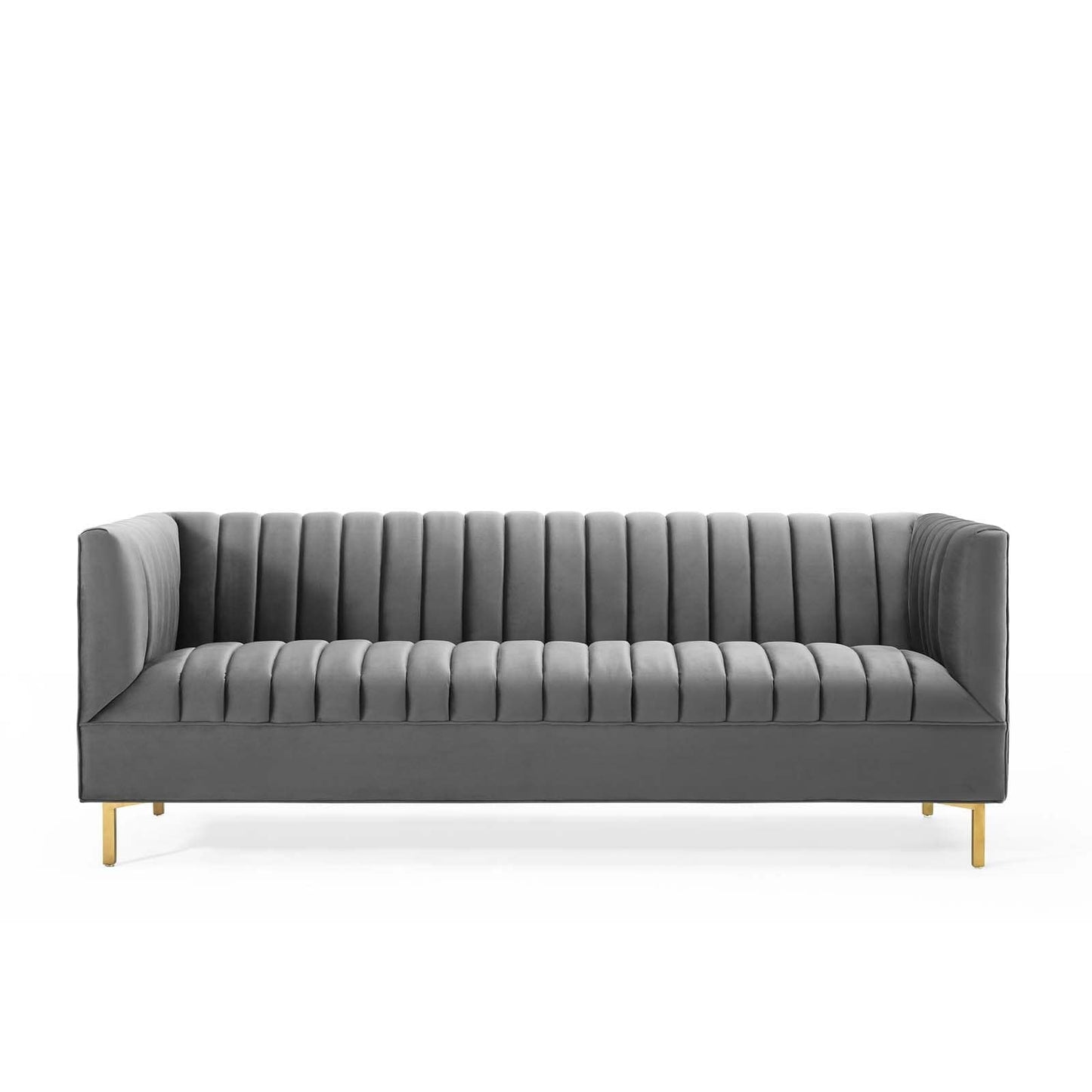 Modway Shift Channel Tufted Performance Velvet Sofa | Sofas | Modishstore-13